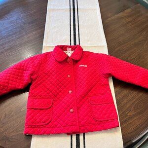 Osh Kosh B'Gosh 4/5 Childrens Quilted Red and Floral Coat
